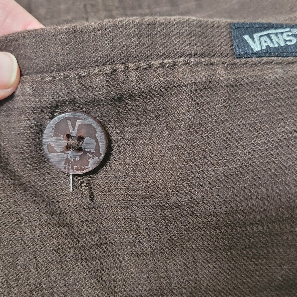 Vans Mens 34 Brown Cargo Shorts Skull Paisley Embroidery Ripstop Skater Utility - Picture 9 of 9